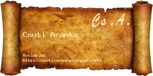 Csuti Aranka névjegykártya